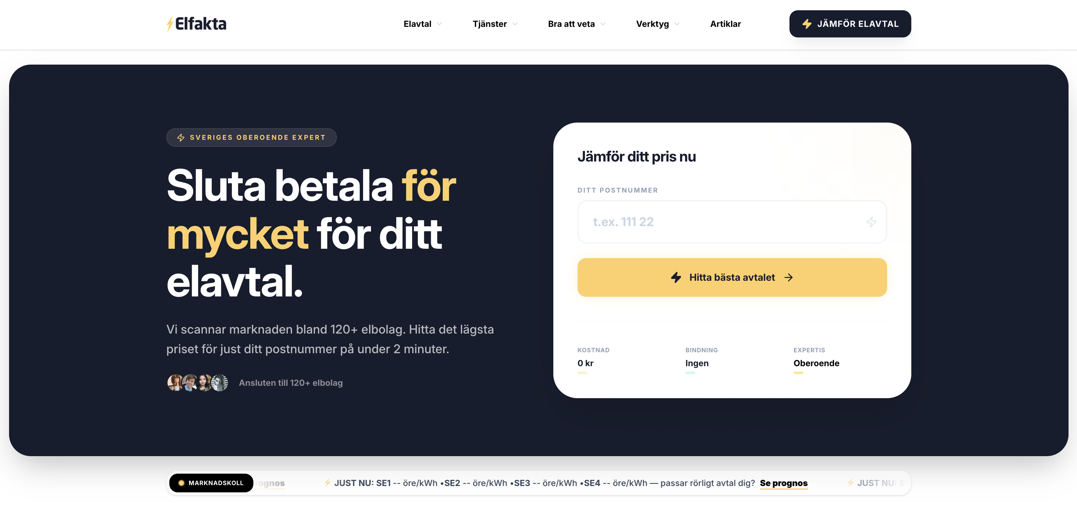 Elfakta platform interface.
